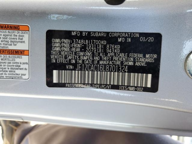 2020 SUBARU BRZ LIMITED JF1ZCAC16L8701324