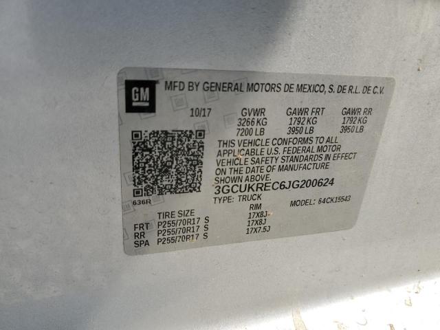 2018 CHEVROLET SILVERADO 3GCUKREC6JG200624