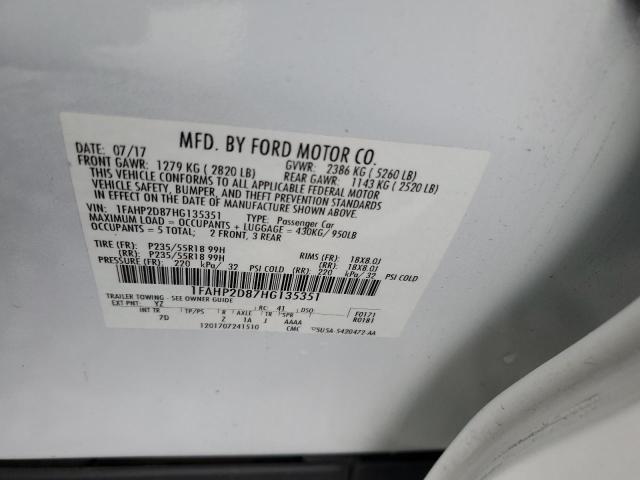 2017 FORD TAURUS SE 1FAHP2D87HG135351