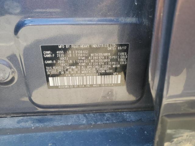 2017 SUBARU OUTBACK 2. #3261252943