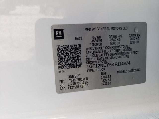 2019 GMC SIERRA K25 1GT12NEY5KF114974