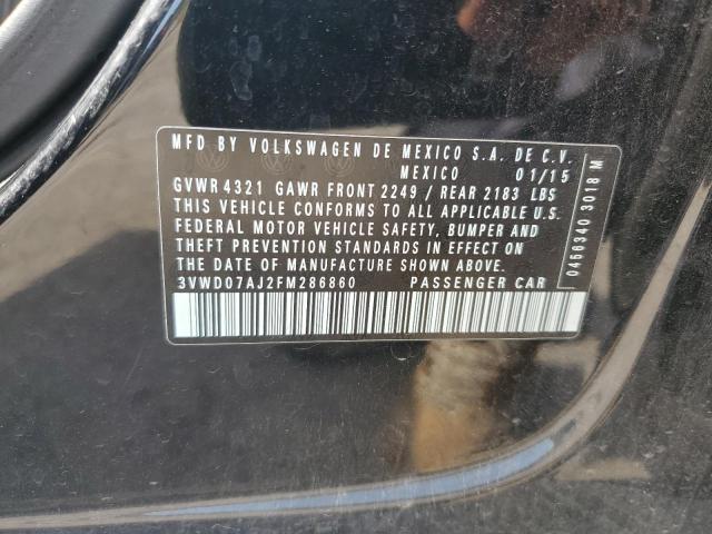 2015 VOLKSWAGEN JETTA SE 3VWD07AJ2FM286860