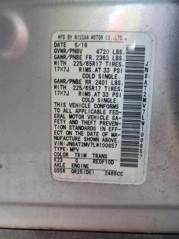 2020 NISSAN ROGUE S #3260670648