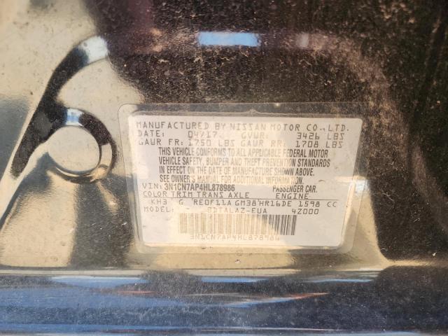 2017 NISSAN VERSA S 3N1CN7AP4HL878986