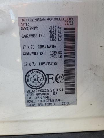 2016 NISSAN ROGUE S 5N1AT2MV8GC856051