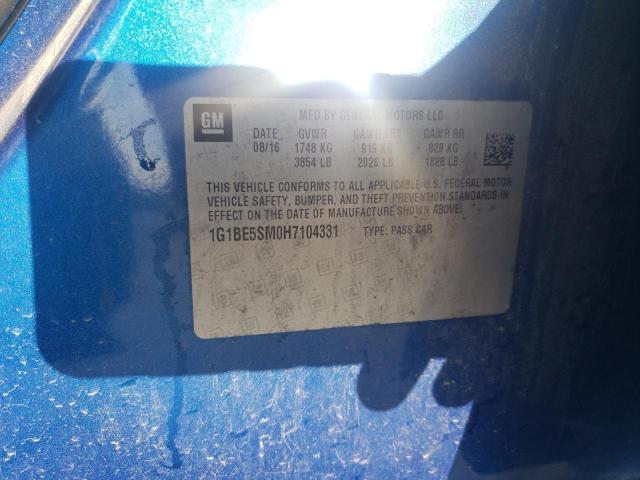 2017 CHEVROLET CRUZE LT 1G1BE5SM0H7104331