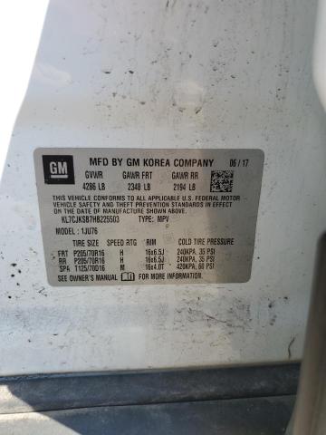 2017 CHEVROLET TRAX LS KL7CJKSB7HB225503