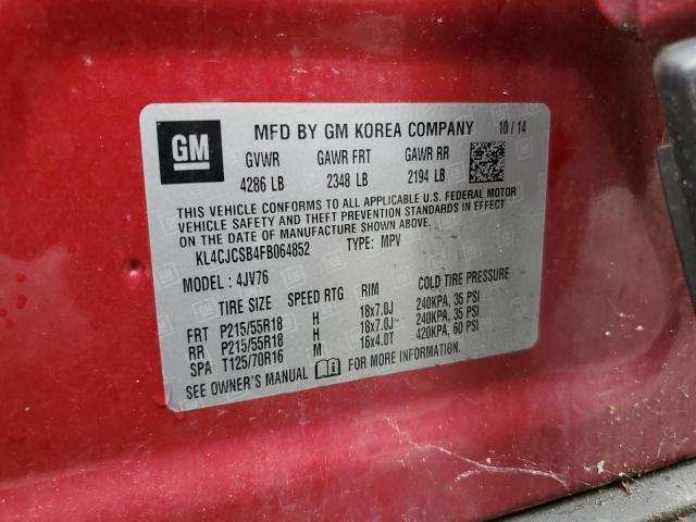 2015 BUICK ENCORE KL4CJCSB4FB064852