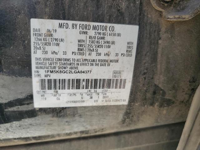 2020 FORD EXPLORER ST 1FM5K8GC2LGA04377