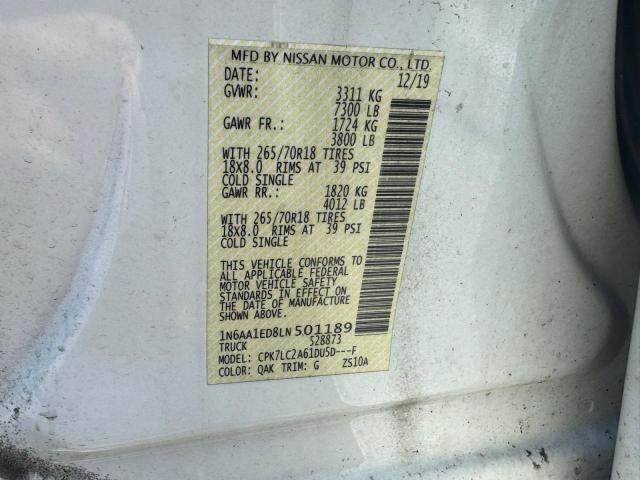 2020 NISSAN TITAN SV 1N6AA1ED8LN