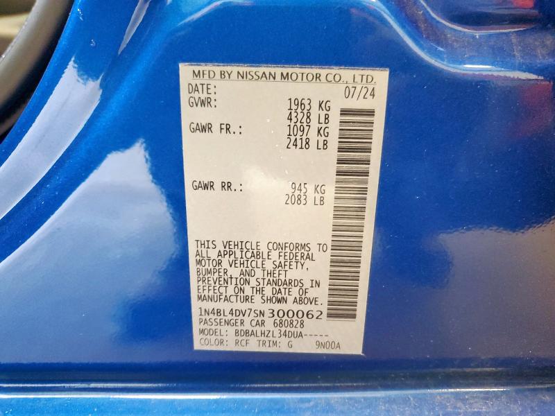 2025 NISSAN ALTIMA SV 1N4BL4DV7SN300062