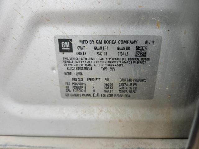 2019 CHEVROLET TRAX 1LT - KL7CJLSB9KB955944