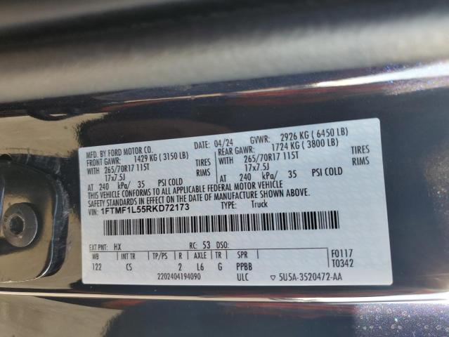 2024 FORD F150 XL 1FTMF1L55RKD72173