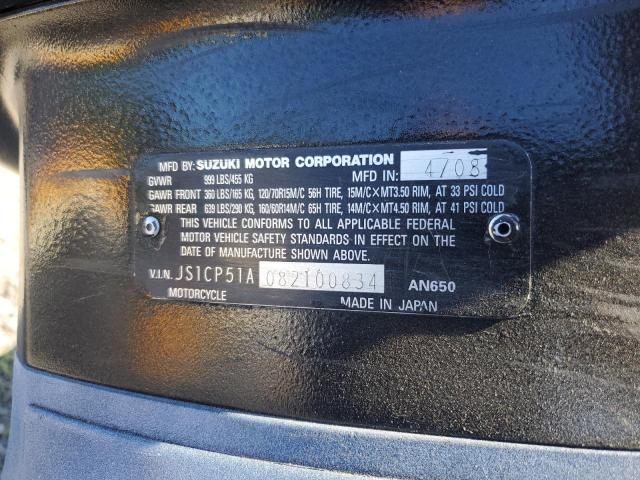 2008 SUZUKI AN650 - JS1CP51A082100834