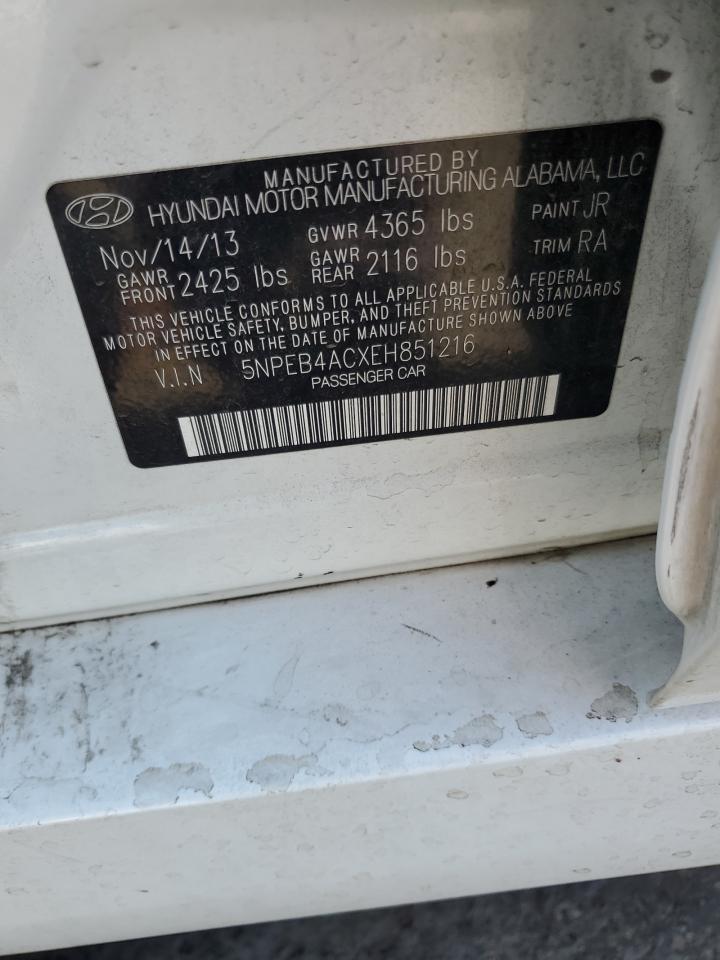 Lot #3309650924 2014 HYUNDAI SONATA GLS