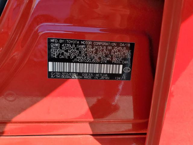 2018 LEXUS IS 300 JTHC81D20J5031274
