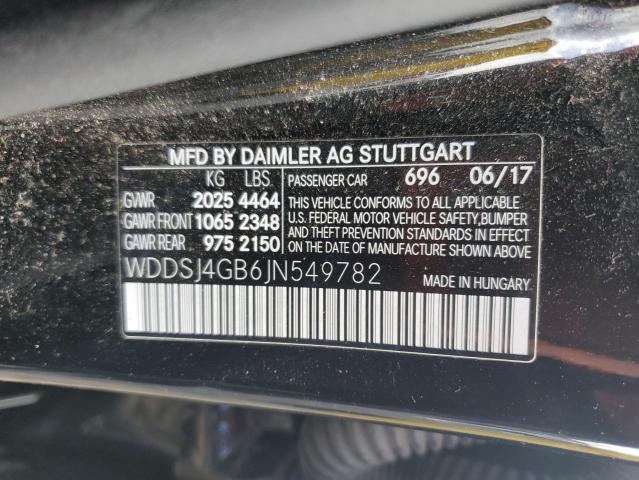 2018 MERCEDES-BENZ CLA 250 4MATIC WDDSJ4GB6JN549782