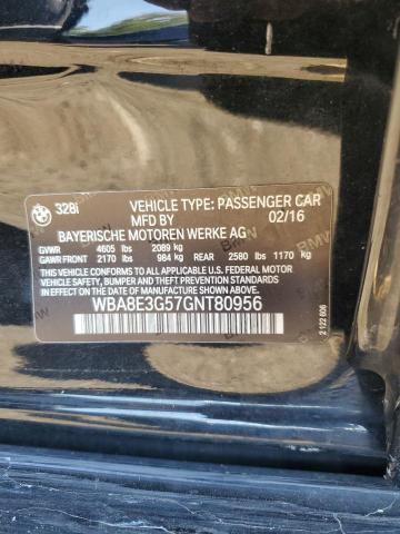 2016 BMW 328 XI SULEV WBA8E3G57GNT80956