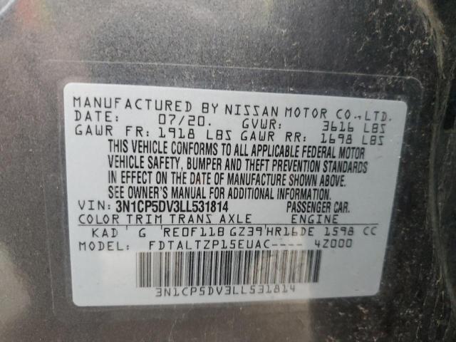 2020 NISSAN KICKS SR 3N1CP5DV3LL531814