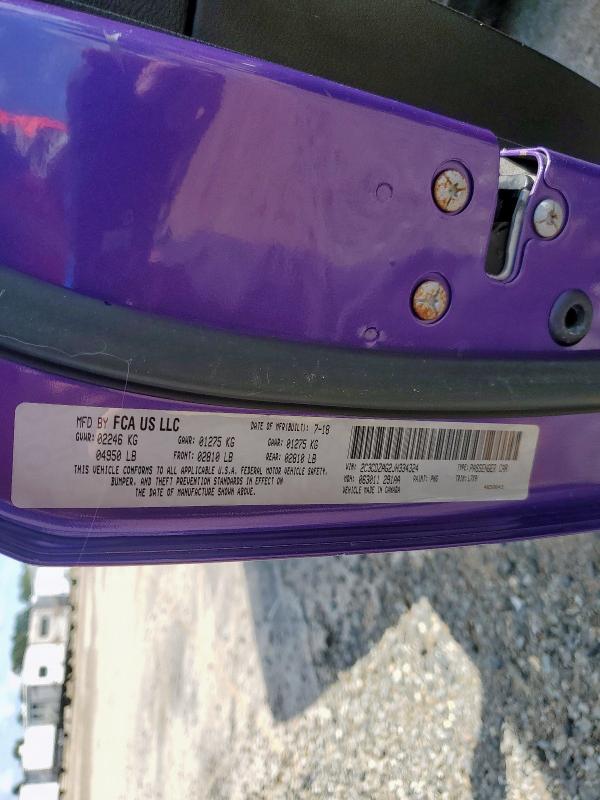 2018 DODGE CHALLENGER - 2C3CDZAG2JH334324