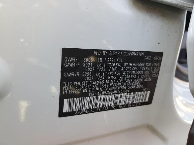 2021 SUBARU ASCENT TOU 4S4WMARD4M3407524