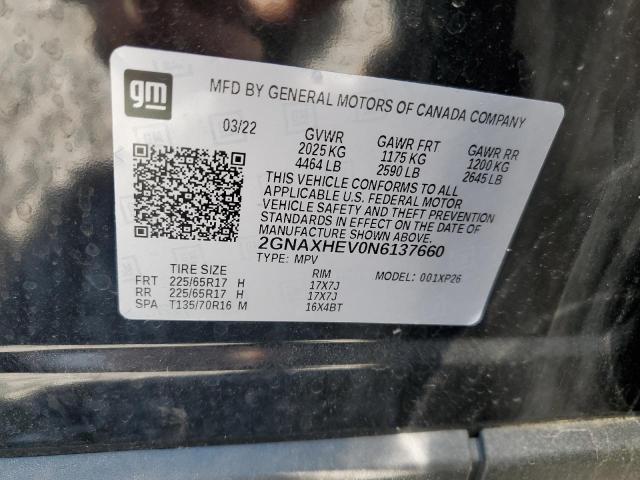 2022 CHEVROLET EQUINOX LS 2GNAXHEV0N6137660