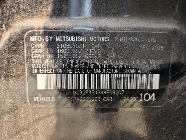 2019 MITSUBISHI MIRAGE G4 ML32F3FJ8KHF09207