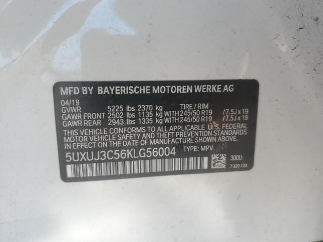 2019 BMW X4 XDRIVE3 5UXUJ3C56KLG56004