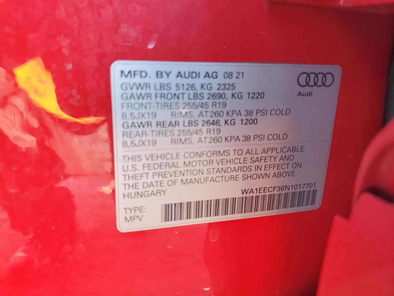AUDI Q3 PREMIUM PLUS S LINE 45