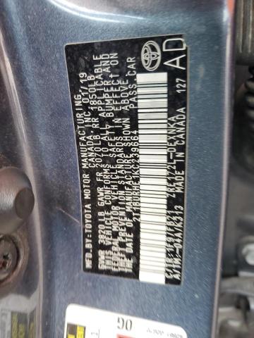 2019 TOYOTA COROLLA L 2T1BURHE1KC239664
