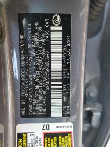 2021 LEXUS ES 300H #3286761296