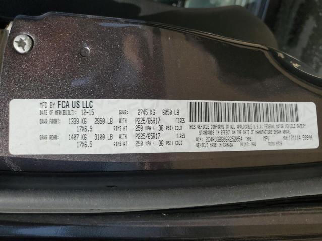 2016 DODGE GRAND CARA 2C4RDGBG0GR252054