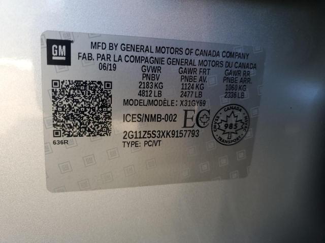 2019 CHEVROLET IMPALA LT - 2G11Z5S3XK9157793