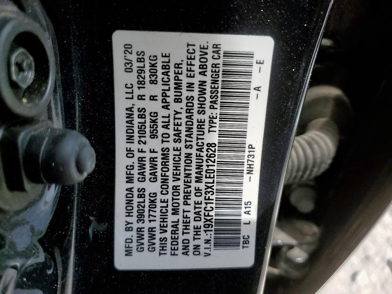 2020 HONDA CIVIC EX - 19XFC1F3XLE012628