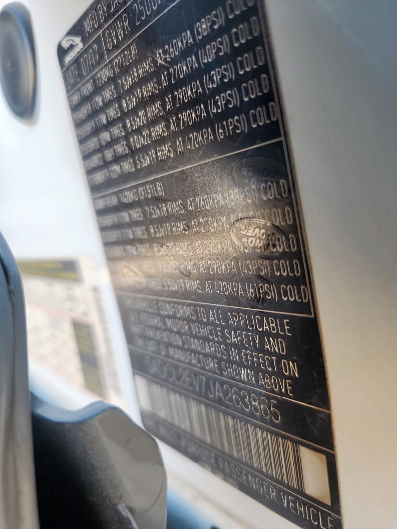 2018 JAGUAR F-PACE R - SADCL2EV7JA263865