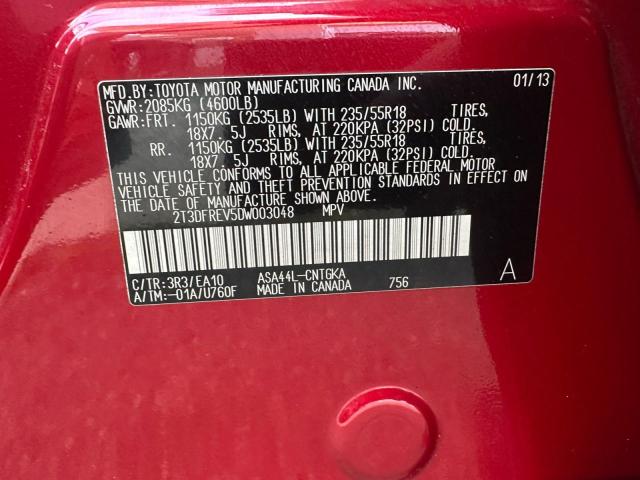 2013 TOYOTA RAV4 LIMIT - 2T3DFREV5DW003048