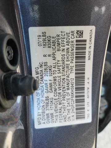 2019 HONDA CIVIC LX - 2HGFC2F66KH584512
