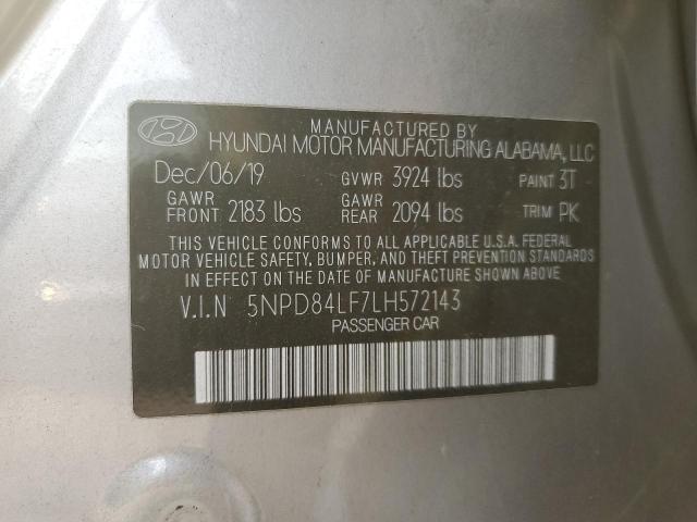 2020 HYUNDAI ELANTRA SE 5NPD84LF7LH572143