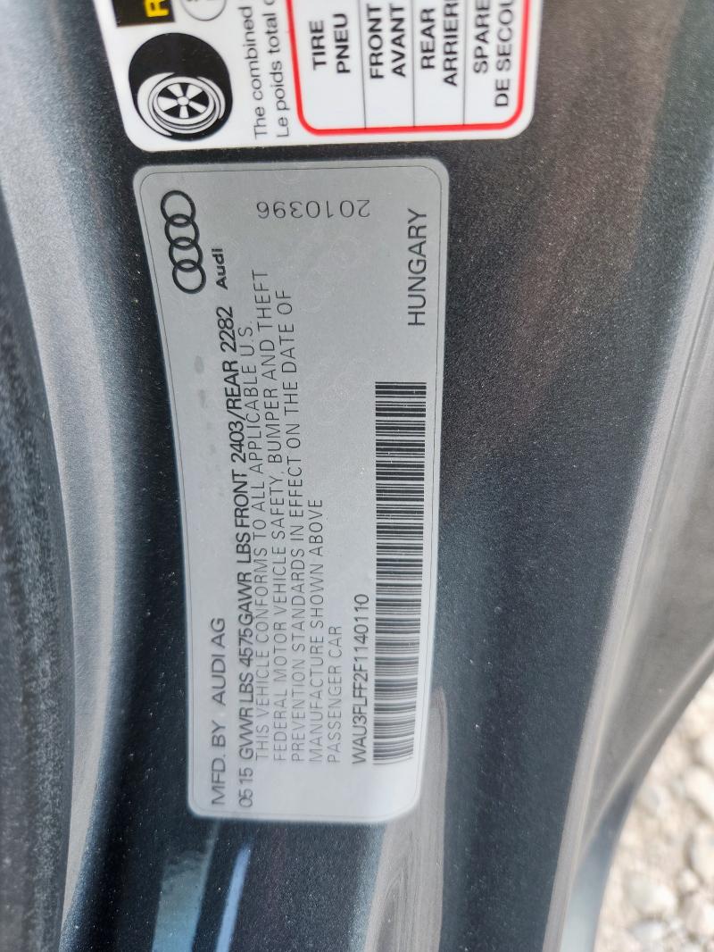 2015 AUDI A3 PREMIUM WAU3FLFF2F1140110