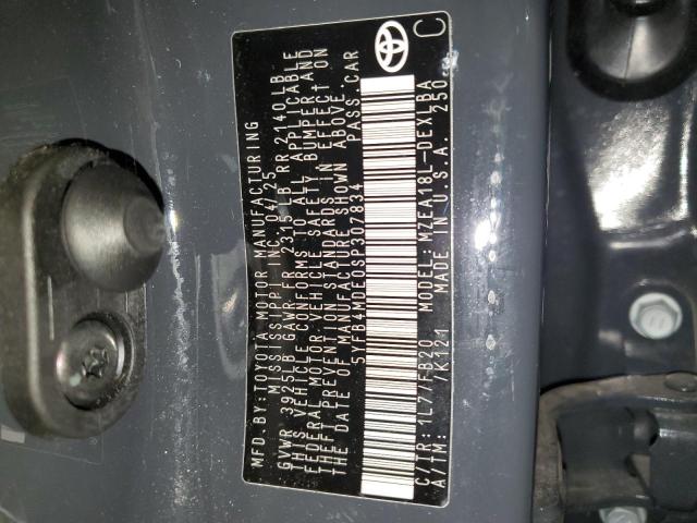 2025 TOYOTA COROLLA LE 5YFB4MDE0SP307834