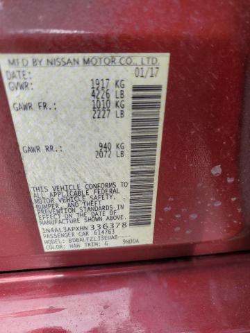 2017 NISSAN ALTIMA 2.5 1N4AL3APXHN336378