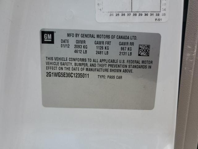 2012 CHEVROLET IMPALA LT - 2G1WG5E36C1235011