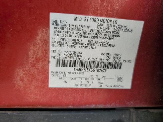 2016 FORD TAURUS LIM 1FAHP2F8XGG102629