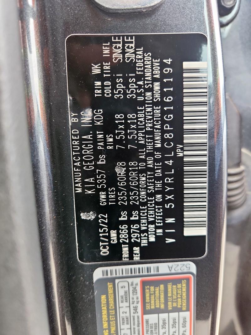 2023 KIA SORENTO S 5XYRL4LC8PG161194