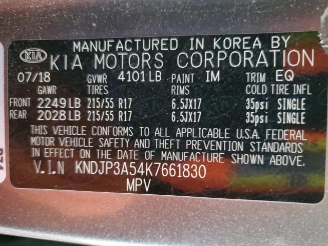 2019 KIA SOUL + KNDJP3A54K7661830