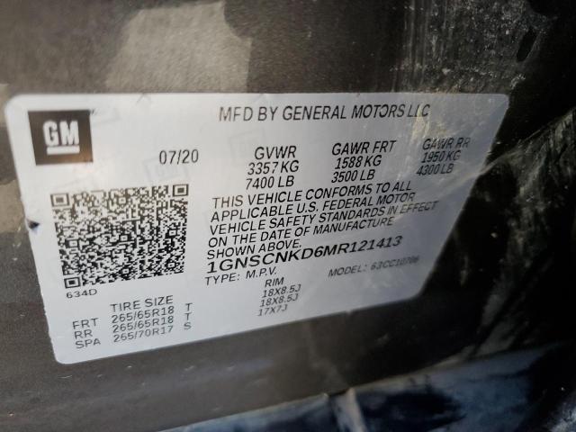 2021 CHEVROLET TAHOE C150 1GNSCNKD6MR121413