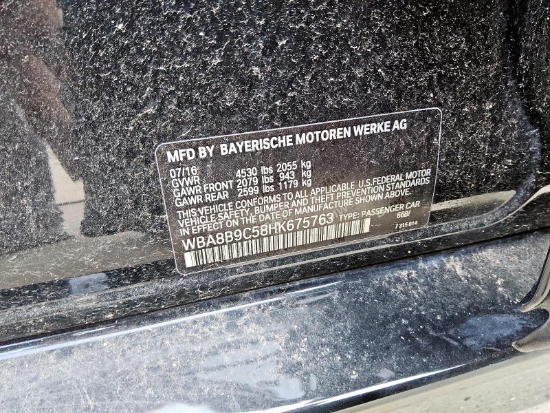 2017 BMW 330 I WBA8B9C58HK675763