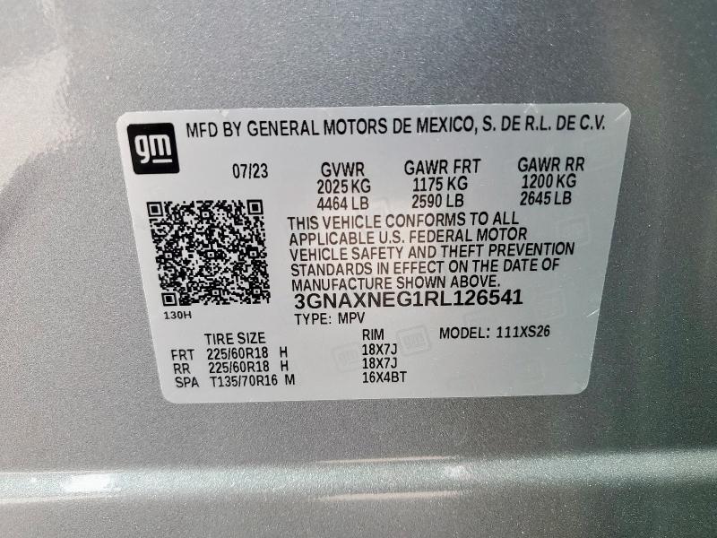 2024 CHEVROLET EQUINOX PREMIER 3GNAXNEG1RL126541