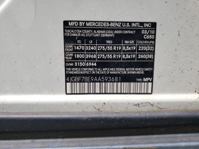 2010 MERCEDES-BENZ GL 450 4MATIC #3268767403