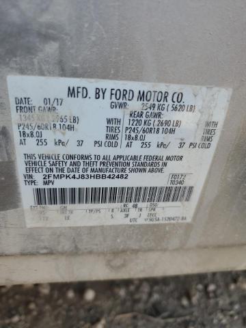 2017 FORD EDGE SEL 2FMPK4J83HBB42482